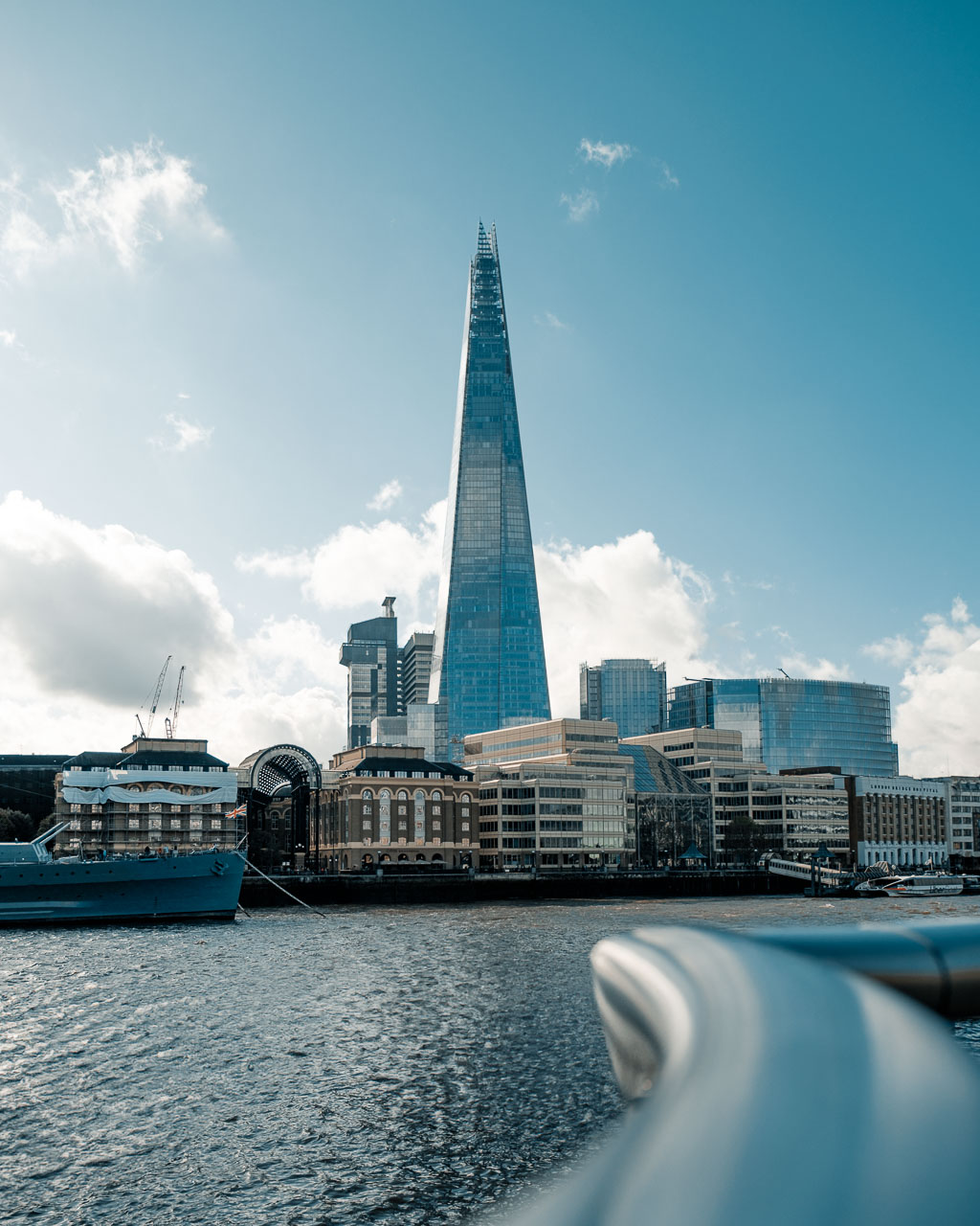 The Shard in London from the River Thames