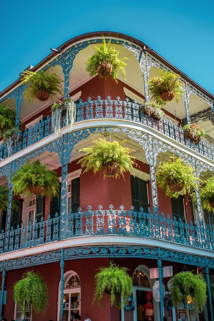 Photo of a balcony in the French Quarter of New Orleans